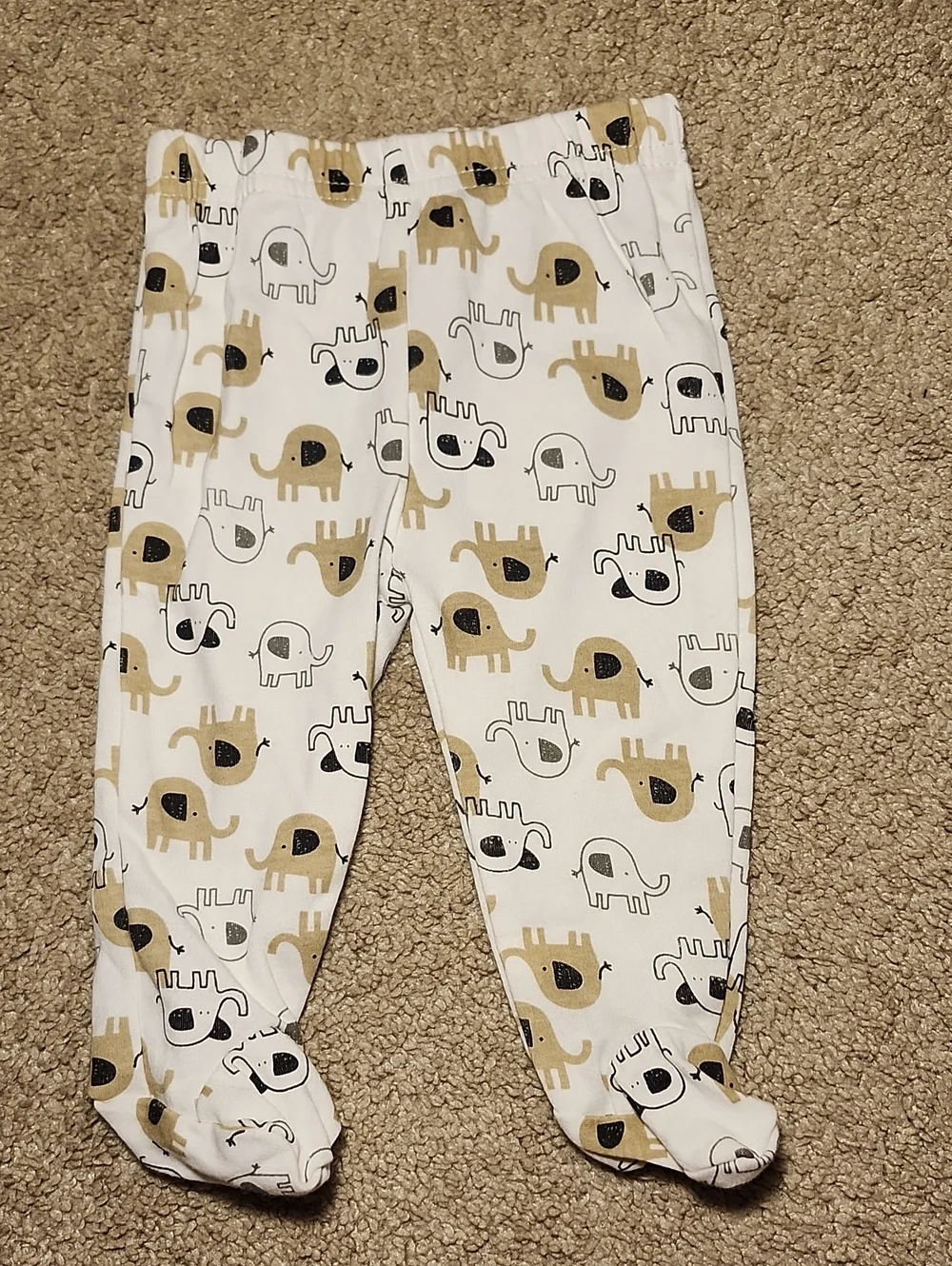 Baby Gear Elephant Reach For The Stars 2-Piece Footed Pant Set 0-3M NWT